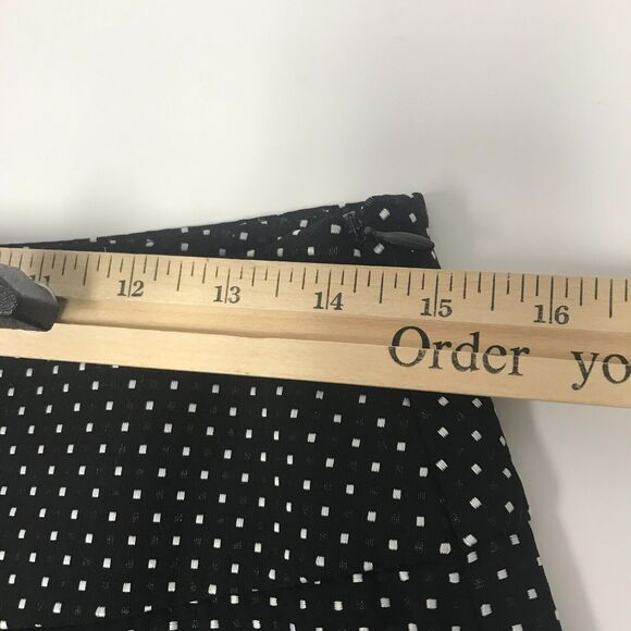 CAbi #5175 Polka Dot Black Trousers Womens 6 Flat Front Skinny Leg Mid Rise - Picture 11 of 13